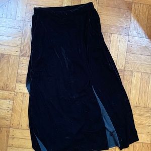 Very cool black velvet skirt pants! Size small/petite.